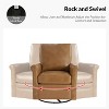 Negro Genuine Leather Swivel Rocker Chair with an Adjustable Lumbar Support Set of 2 | ARTFUL LIVING DESIGN - image 4 of 4