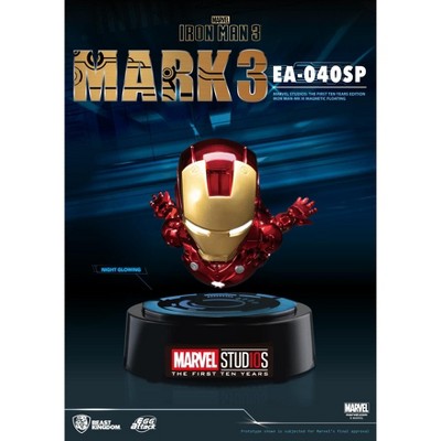 Marvel Studios The First Ten Years Edition：iron Man Mk3 Magnetic Floating  Chrome Version (egg Attack) : Target