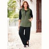 Catherines Women's Plus Size Petite Suprema Wide Leg Pant - 3 of 4