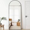 Arched Full Length Mirror 59 inchx 19 inch Floor Mirror Freestanding Black Bedroom Living Room Cloakroom Full Body Mirror with Stand - 3 of 4