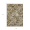 Taupe Beige And Gray Abstract Washable Indoor Outdoor Area Rug - 3 of 4