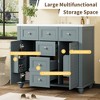 36" Bathroom Cabinet Set With Resin Sink, Modern Solid Wood Frame Bathroom Vanity With 2 Drawers, 2 Doors - 4 of 4