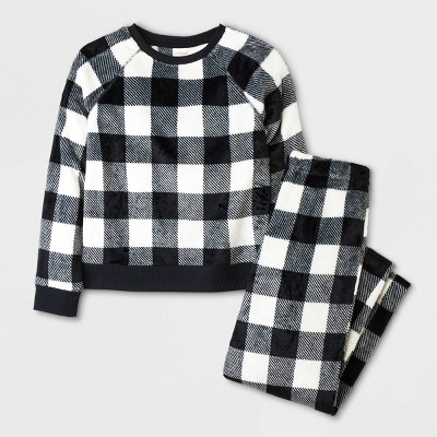 Girls checked pjs hot sale