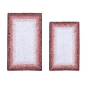 Torrent Collection 2 Piece 100% Soft Cotton Tufted Weave Bath Rug Set, Ombre Pattern, Super Soft & Absorbent, Machine Washable Bathroom Mats - 1 of 4