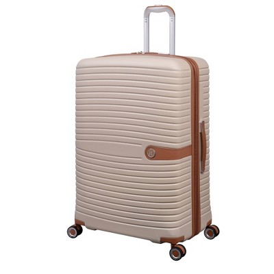 it luggage Encompass Hardside Large Checked Expandable Spinner Suitcase - Cream