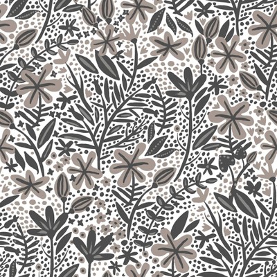RoomMates Cat Coquillette Porcelain Garden Gray Peel and Stick 1pc Wallpaper