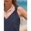EXLURA EXLURA Womens Summer Tank Tops Casual V Neck Knotted Sleeveless Cami Blouses Fashion Cute Shirts Beach Vacation 2025 Black - 4 of 4