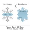 Big Dot of Happiness Winter Wonderland - Wish Card Snowflake Holiday Party and Winter Wedding Activities - Shaped Advice Cards Game - Set of 20 - 3 of 4
