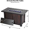 44" 2-In-1 Propane Fire Pit Table 50000BTU Outdoor Fireplace With Double Doors - 2 of 4