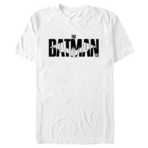 Men's The Batman Black And White Bat Logo T-shirt : Target