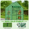 Karl Home | 56 in. W x 29 in. D x 77 in. H PE-Covered Portable Greenhouse - 3 of 4