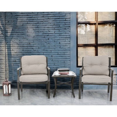 3pc Metal Conversation Set - Beige - Captiva Designs
