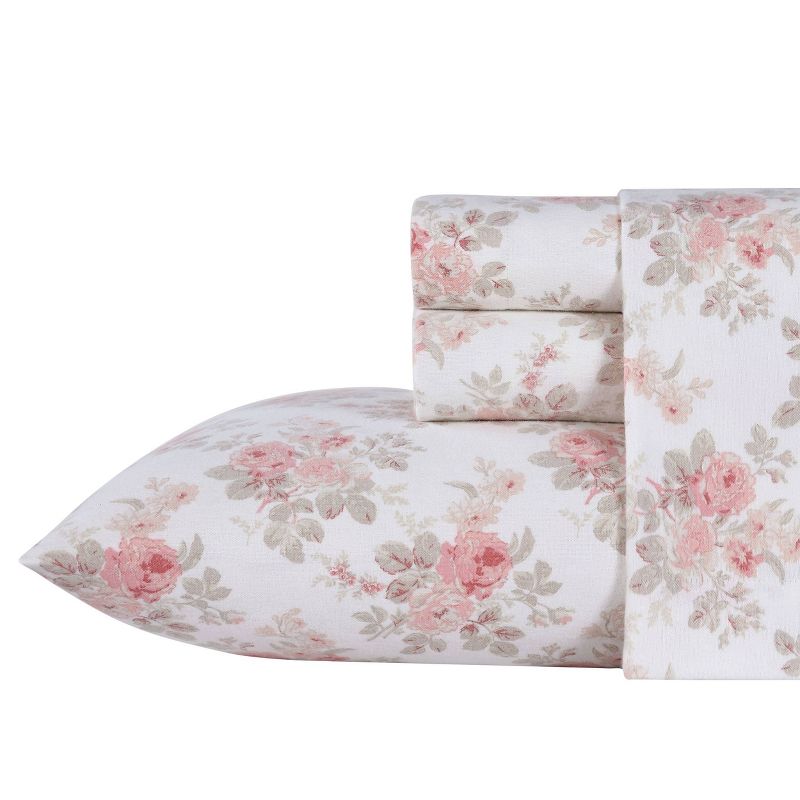 Printed Pattern Flannel Sheet Set - Laura Ashley, 1 of 13