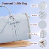 Stylish Convertible Carry On Garment Bag for Women, PU Leather Duffle with Shoe Compartment & Toiletry Pocket - 3 of 4