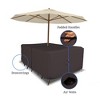 Covers&All Rectangle Table & Chair Set Cover, Umbrella Hole, 12 Oz Waterproof UV & Weather Resistant - 4 of 4