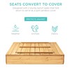 Best Choice Products 47x47-Inch Kids Wooden Outdoor Sandbox w/ 2 Foldable Bench Seats, Sand Protection, Liner - 3 of 4