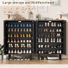 6-Tier Shoe Cabinet with Doors, Wooden Shoe Storage Cabinet Organizer, Louvered Doors, Freestanding Narrow Entryway Hallway Shoe Rack, Holds 24 Pairs - 3 of 4