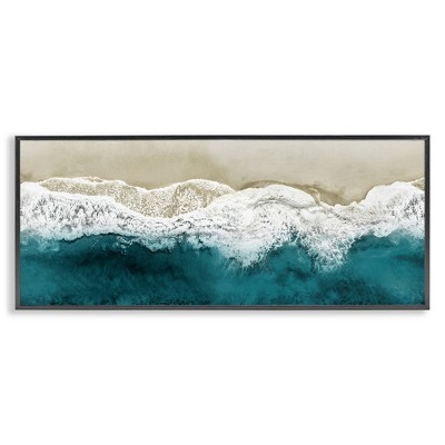 Stupell Industries Foamy Beach Coast Deep Ocean, 30" x 13"