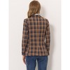 INSPIRE CHIC Women's Casual Fit Notched Lapel Double Breasted Plaid Formal Blazer - 4 of 4