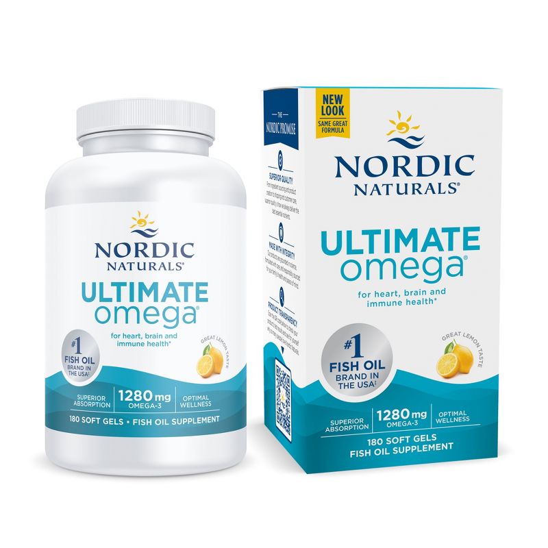 Nordic Naturals Ultimate Omega SoftGels - Concentrated Omega-3 Fish Oil, 1 of 4