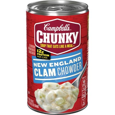 Campbell's Chunky New England Clam Chowder Soup - 18.8oz
