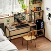 Computer Desk, CPU Desk with Monitor Stand, Reversible 4-Tier Shelf, Industrial Writing Desk for Study Room - 2 of 4