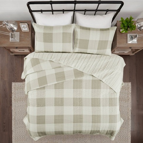 King California King 3pc Levon Reversible Buffalo Check Coverlet