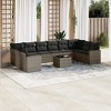 vidaXL Garden Sofa Set Grey, Dark Grey - 2 of 4