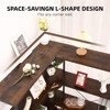5 Tier Corner Bookshelf, Industrial Bookshelves, L Shape Tall Bookcase with Storage with Heavy Duty Metal Frame for Bedroom Living Room - 4 of 4