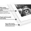Americanflat 9x12 Picture Frame in White - Set of 5 Frames - Displays 6x8 With Mat and 9x12 Without Mat - with Plexiglass Cover - 4 of 4