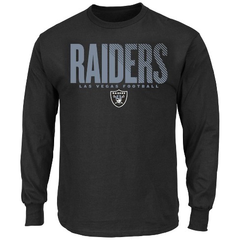 NFL Las Vegas Raiders Black Long Sleeve Core Big & Tall T-Shirt - XLT:  Men's Cotton Crew Neck, Classic Fit, Tagless