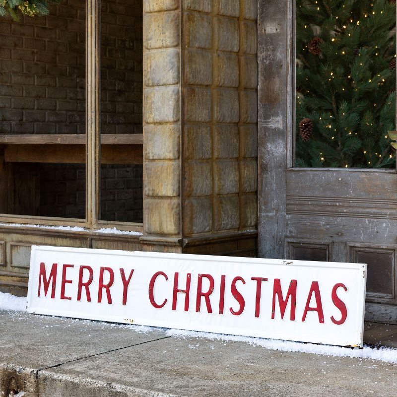 Park Hill Collection Embossed Metal Merry Christmas Sign, 2 of 4
