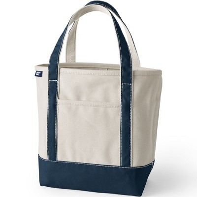 Lands' End Open Top Canvas Tote Bag
