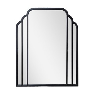 VIP Metal 24 in. Black Art Deco Shaped Mirror - 1 of 2