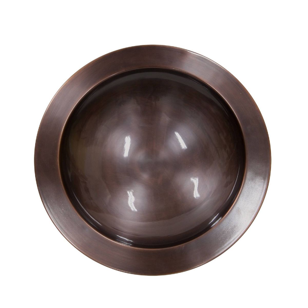 Achla Designs 28.5" Antique Copper Bird Bath with Roman Bronze Stand: Shallow Bowl, Wrought Iron Stand - thumbnail 2