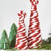 tag Large Peppermint Tree Decor - Holiday Decorative Object Sculpture for Christmas - Red Multi Foam - 15" Tall - 2 of 2