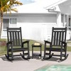 Hyleory HDPE Modern Resin Outdoor Rocking Chair, Patio Adirondack Chair for All Seasons - 3 of 4