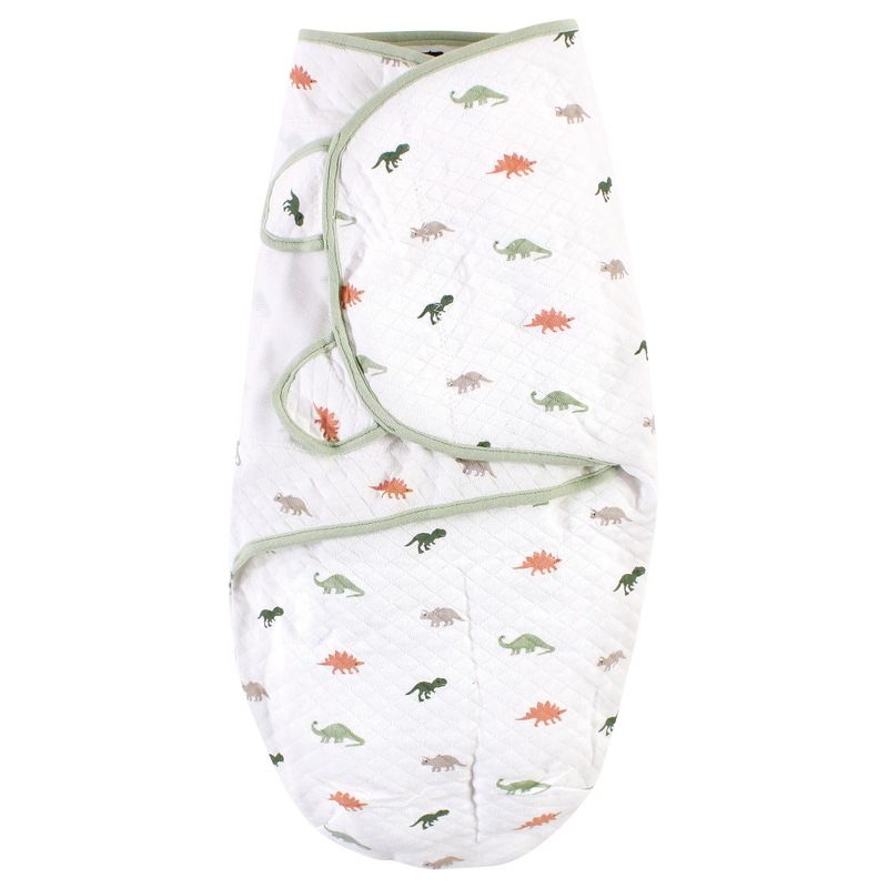 Hudson Baby Infant Boy Quilted Cotton Swaddle Wrap 3pk, Dinosaur, 0-3 Months, 4 of 7