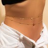 Turandoss 18K Gold Waist Chain for Women - 2-in-1 Disc Beads Body Chain Adjustable, Sexy Belly Chains Waterproof, Birthday Christmas Gifts for Women - 3 of 4