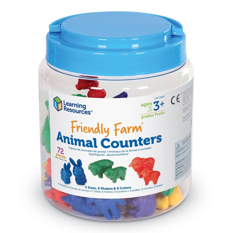 Learning Resources Friendly Farm Animal Counters, Set of 72, 3 of 5
