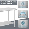 FDW 24/36/48/60in Stainless Steel Kitchen Work Table with  Adjustable Table Foot & Under Shelf Storage - 3 of 4