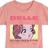 Girls' - Disney - Belle Don't Judge A Book Fitted Short Sleeve Graphic T-Shirt - 2 of 4