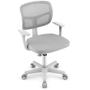 Tangkula Kids Desk Chair Adjustable Height Children Study Chair w/ Auto Universal Casters Gray - 1 of 4