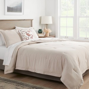 Cotton Linen Chambray Comforter & Sham Set - Threshold™
 - 1 of 4