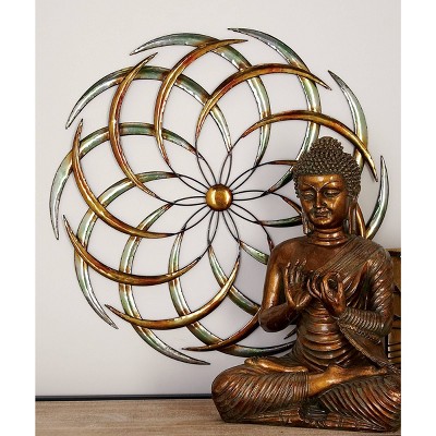 Metal Starburst Wind Spinner Inspired Wall Decor Bronze - Olivia & May ...