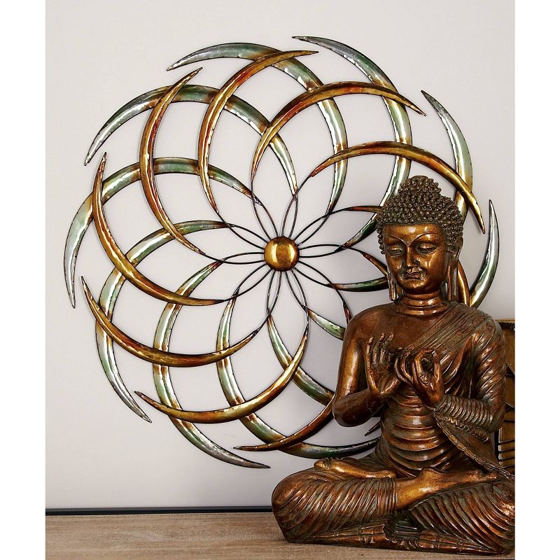 Metal Starburst Wind Spinner Inspired Wall Decor Bronze - Olivia &#38; May, 1 of 7