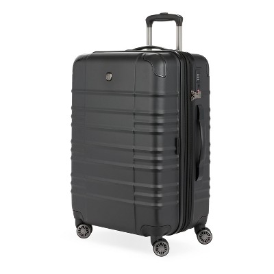 SWISSGEAR Checklite Medium Checked Spinner Suitcase - Black