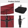 Jojoka 15FT Extra Large Rectangular Patio Umbrella,Double Sided Market Umbrella with Base for Poolside,Claret - 4 of 4