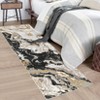 2'x8' Modern Marble Runner Rug, Washable Kitchen Runner Abstract Marble Pattern Rug, Runners for Hallways Non Slip for Bedroom Entryway, Grey - 4 of 4