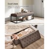 SONGMICS Storage Ottoman Bench End of Bed Bench Storage Chest Load up to 660 lb for Living Room Bedroom - 3 of 4